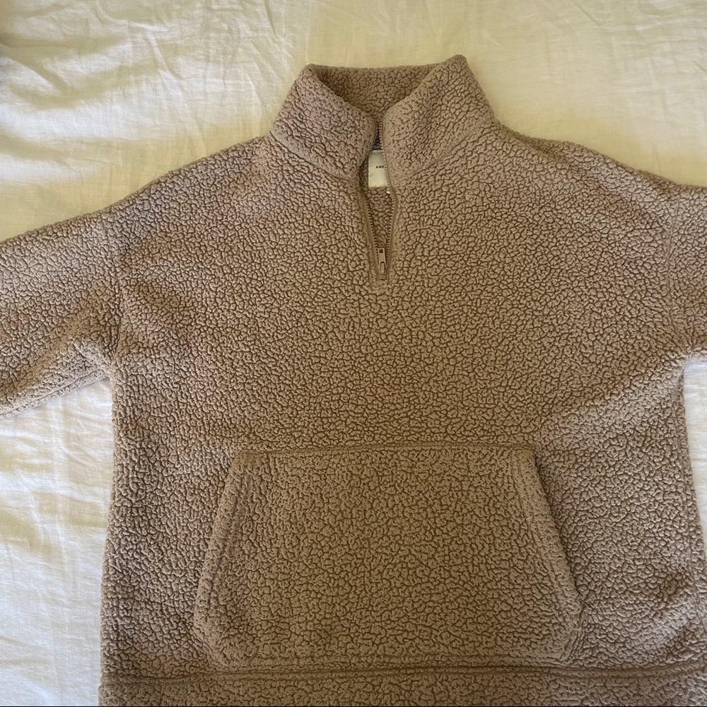 American Eagle Fuzzy Half Zip